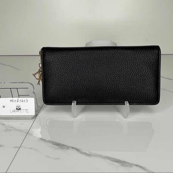 Dior Leather Flap Long Wallet-Black - Picture 1 of 5
